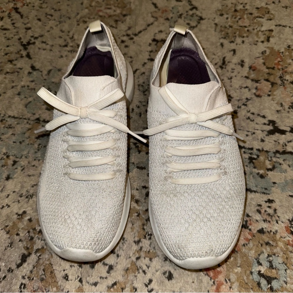White Knit Sneakers